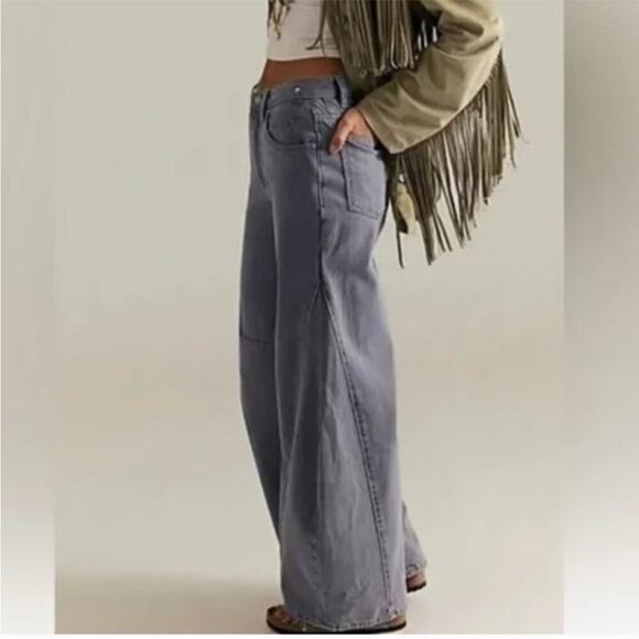 Free People Eden Slouchy Wide Leg Jeans - Picture 2 of 7